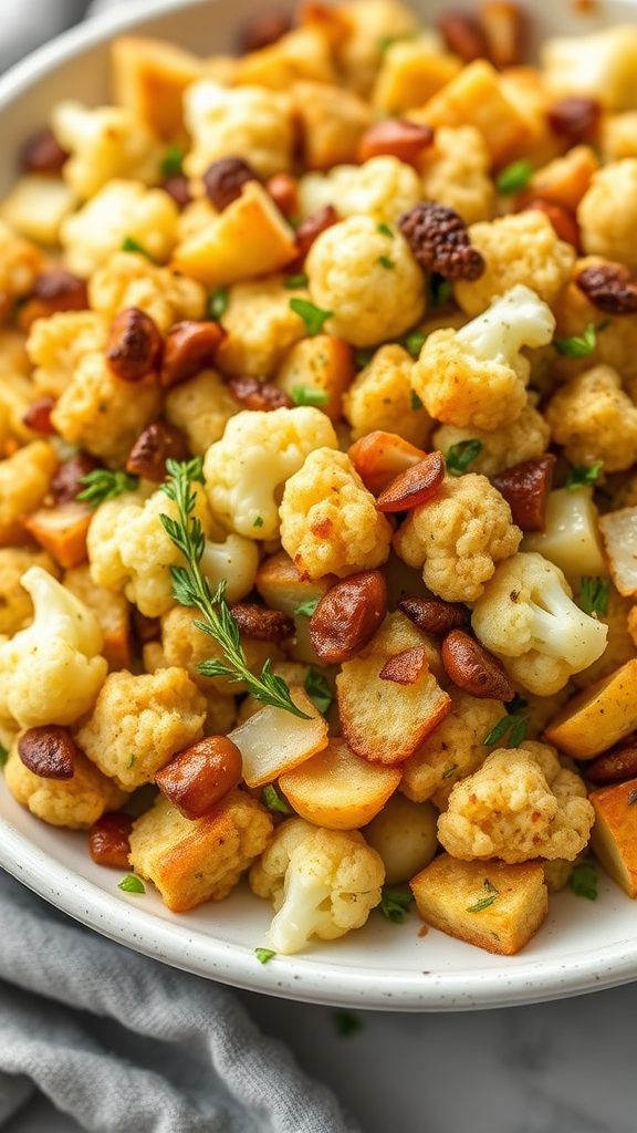 Low Carb Paleo Cauliflower Stuffing Recipe For Thanksgiving